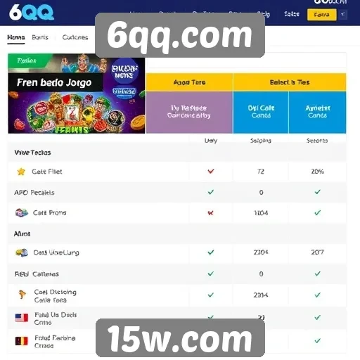 Comparação entre 6qq.com e outros sites de jogos